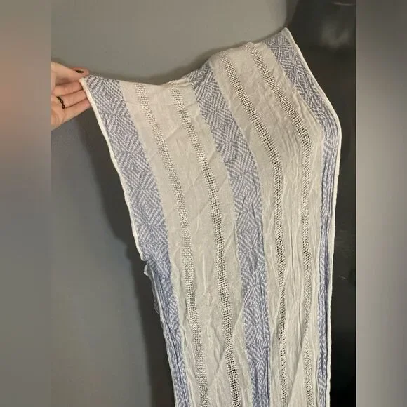 Blue Island white and blue striped lightweight cover-up - Picture 5 of 8